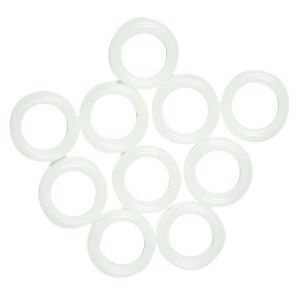 Силиконови пръстенчета за плетене - млечно-бял, 12мм (10бр)