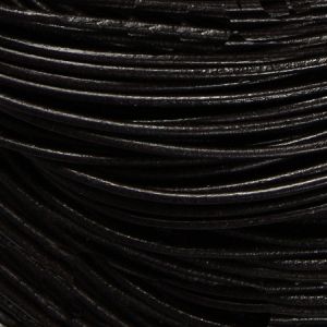 Черен кожен шнур 2,5мм (1м)