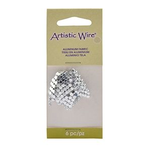 Алуминиева тъкан, Artistic Wire, цвят сребро 26х26мм ( 1оп)