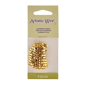Алуминиева тъкан, Artistic Wire , цвят злато 16х77мм ( 1оп)