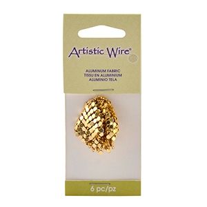 Алуминиева тъкан, Artistic Wire, цвят злато 26х26мм ( 1оп)