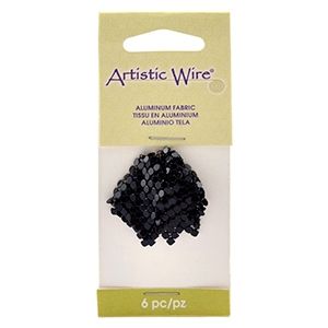Алуминиева тъкан, Artistic Wire, цвят черен 26х26мм ( 1оп)